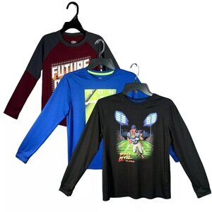 Athletic Works Youth Boy's Long Sleeves Graphic Pullover 14-16 Moisture Wicking